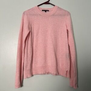 Cotes Of London Small 100% Cashmere Round Neck Pink Long Sleeve Sweater Pullover